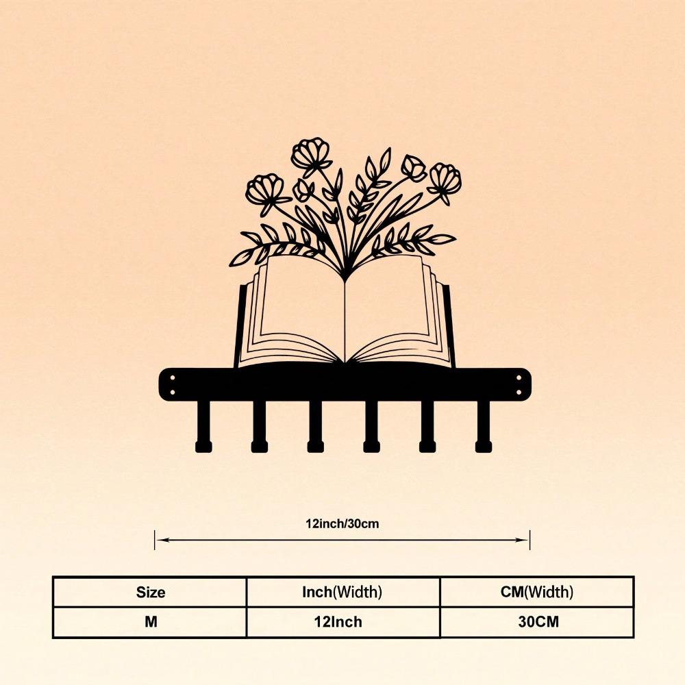 Modern Flower Metal Key Hanger Wall Mounted Entryway Storage Rack for Keys Coat Hat Space Saving Corridor Organizer with Painted Decor