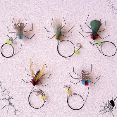 Insect-shaped Feather Cat Toy Replacement Head DIY Replace Cat Teaser Stick Replacement Pendant Pet Toy Accessories