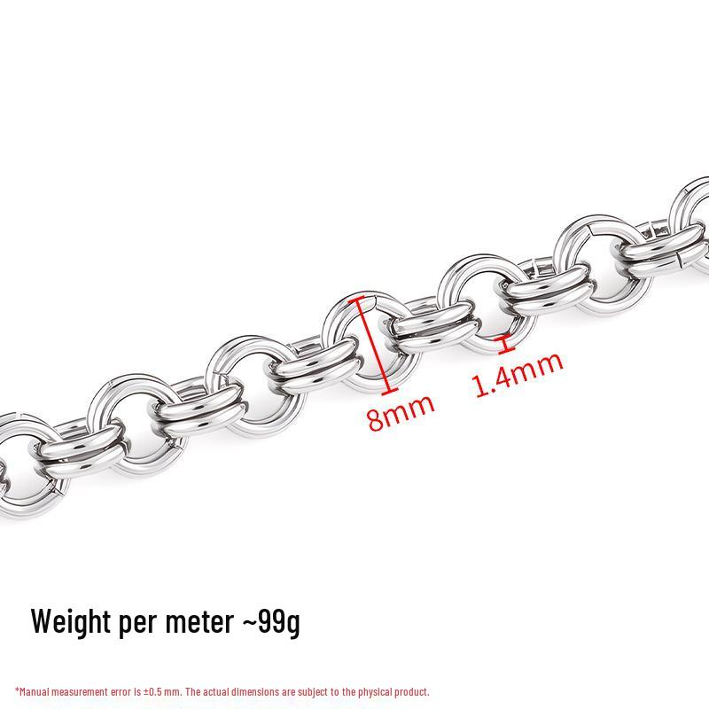Mehrstilige Hufeisen- und Doppelschleifen-Kette aus Edelstahl für DIY-Halsketten und Armbänder