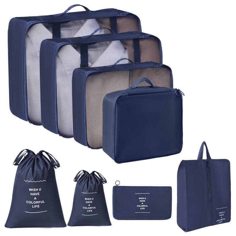 6/7/8/9/10 Pcs Set Travel Organizer Storage Bags Suitcase Packing Cubes Set Cases Portable Luggage Clothes Shoe Tidy Pouch Folding