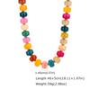 Fashion Colorful Acrylic Big Beads Heart Pendant Necklace for Women, Creative Clavicle Chain Necklace, Statement Trendy Jewelry