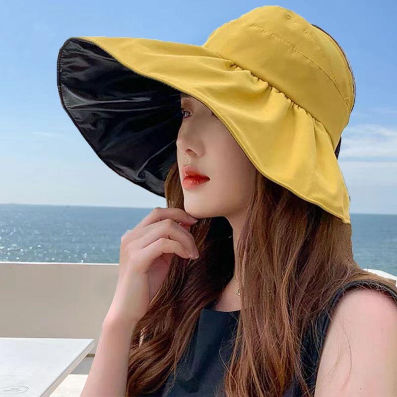 Women S Uv Protection Empty Top Sun Hat Portable Ponytail Summer Cap