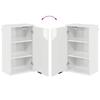 Bathroom Wall Mounted Cabinet High Gloss White 39 X 23.5 X 65 Cm