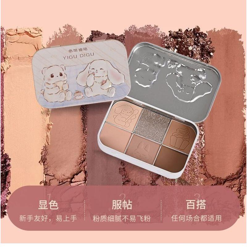 YIGU DIGU - Tea Party Series Metal Box Eyeshadow Palette #01