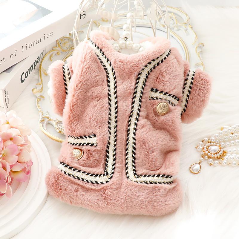 luxury Dog Clothes Autumn Winter Thick Cat Princess Cotton Sweater Coat Cat Pomeranian Schnauzer Puppy Costume Yorkshire Pugs 5