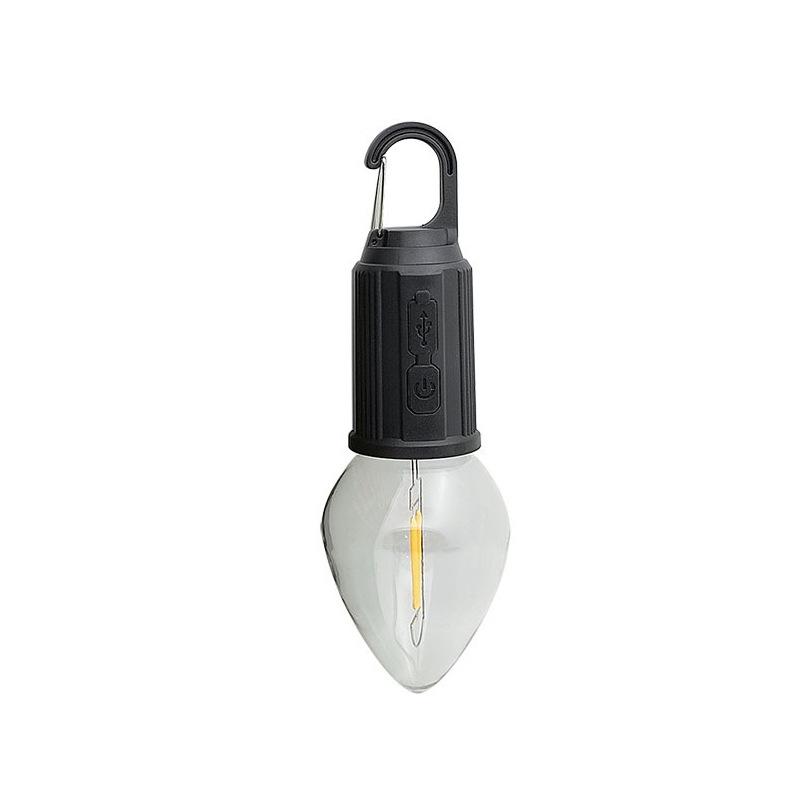 Cross-border Outdoor Retro Light Bulb Camping Lamp TYPE-C Rechargeable Tungsten Wire Camping Lamp Emergency Hanging Tent Atmosphere Lamp
