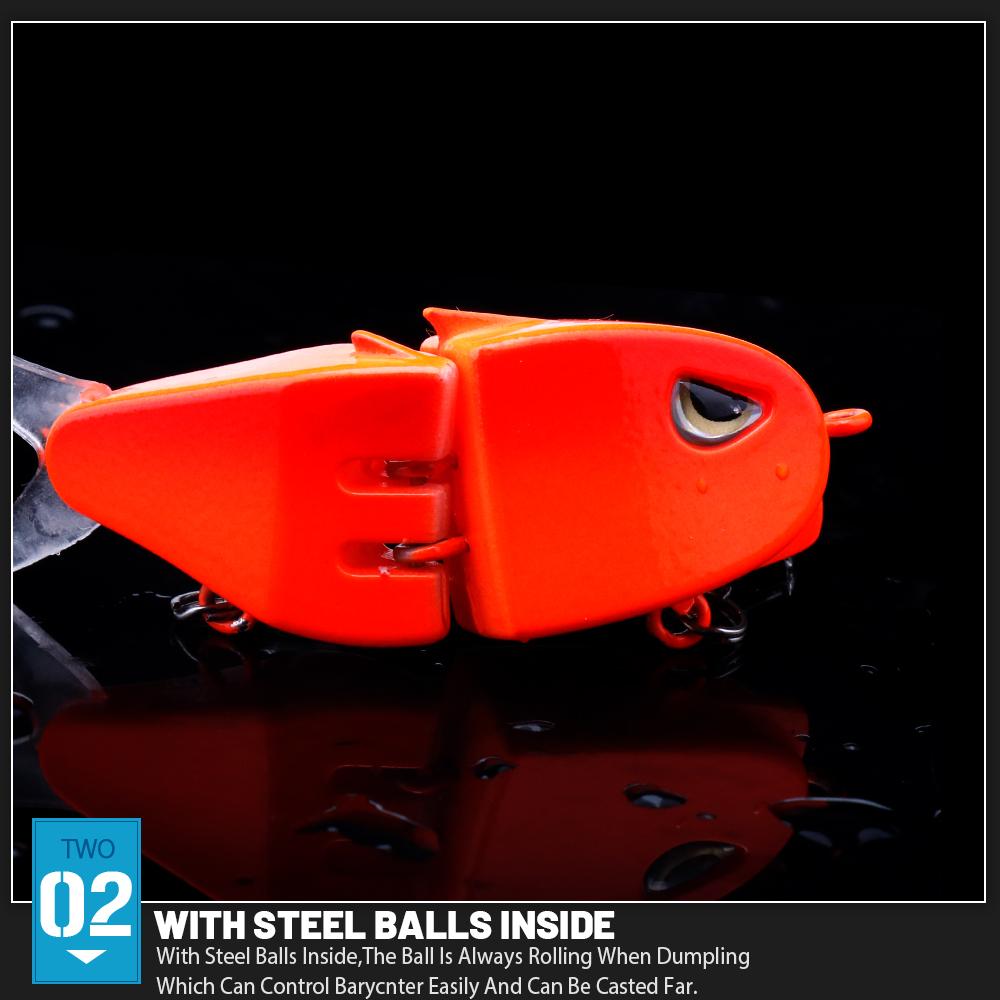 60mm Jointed Swimbait Crankbait Fishing Lure Lifelike Multi-Section Hard Bait for Pike Bass Perch Wobbler Fishing Tackle