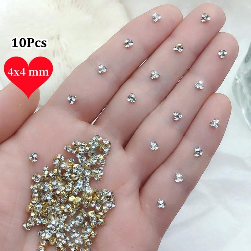 10Pcs Nail Accessories Transparent Mini Super Sparkling Small Diamond Balls Nail Art Charms Decoration Nail Art