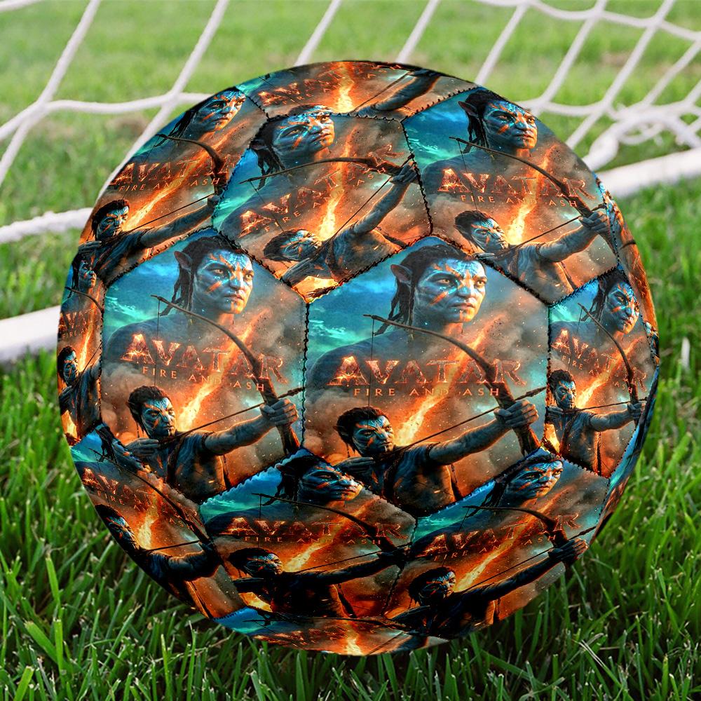 Avatar Print Size 5 Soccer Ball, Standard Match Football for Sports Game and Team Practice, Ideal Gift for Soccer Fans