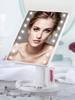 Miroir de Maquillage 16 LED Type Table Simple Face Portable Bureau Miroir de Beauté Dortoir Étudiant avec Lumière Maquillage Rangement Rotatif