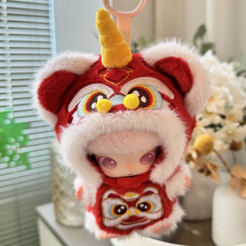 Fit Dimoo Newborn Diary Lion Dance New Year Baby Clothes 12cm Doll Clothes Accessories Cute Replacement Set