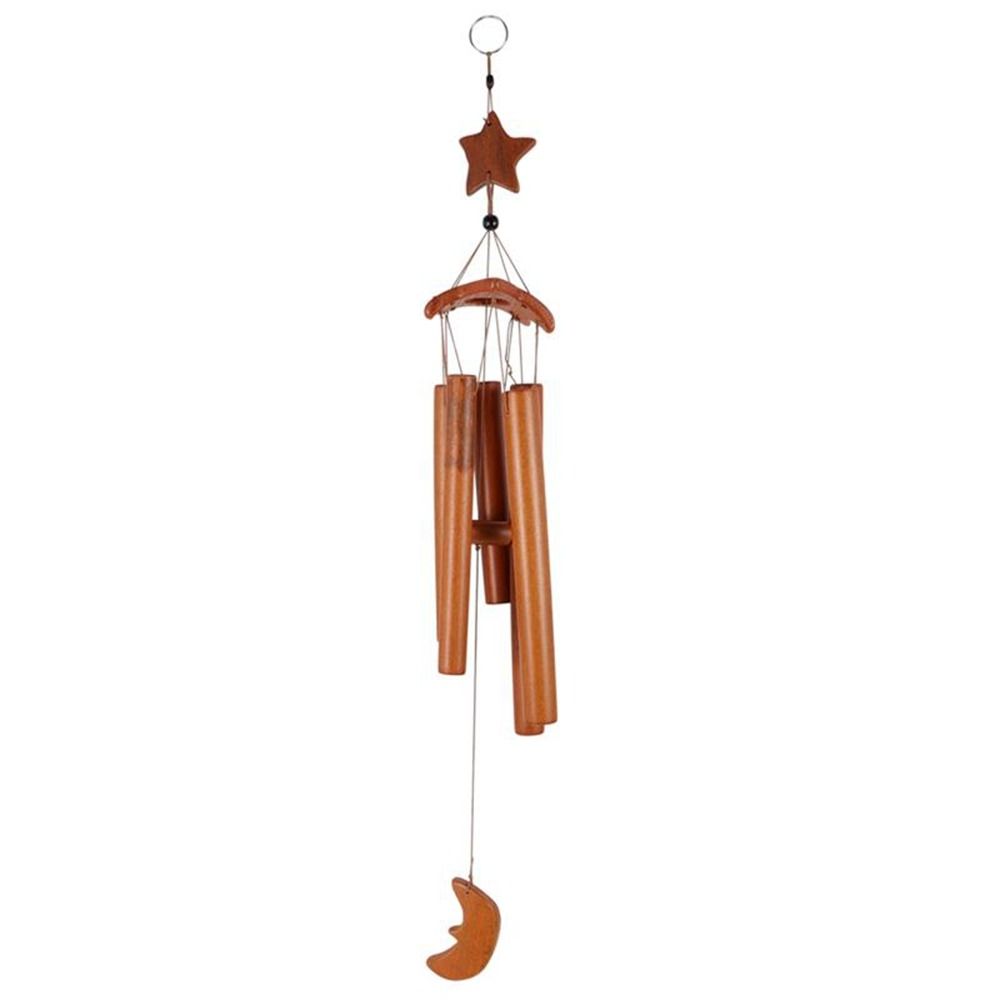 Nostalgic Bamboo Wind Chime Handmade Multitube Bamboo Ornament Five-Pointed Star Wind Bell Outdoor