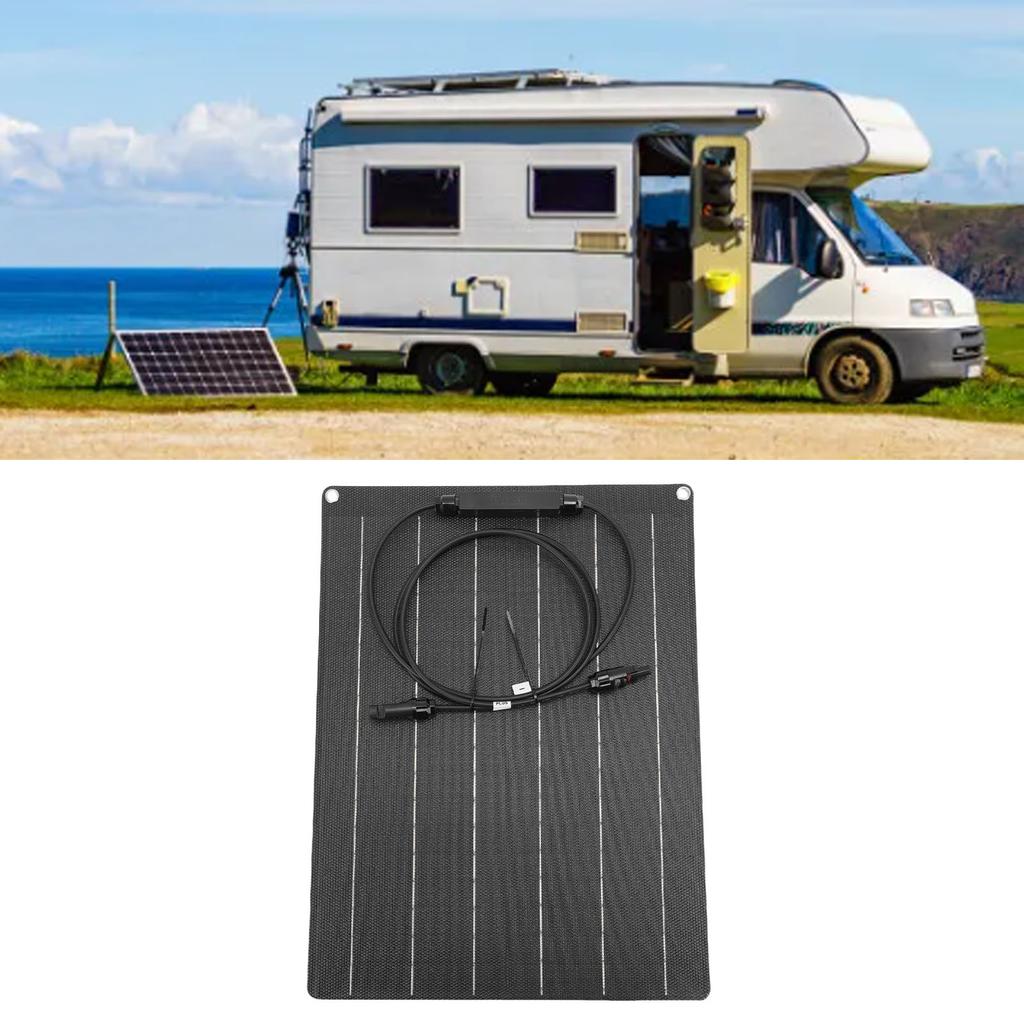 Solarladegerät 30W 18V ETFE Flexibles Monokristallines Silizium Solarmodul Ladegerät für 12V Batterie