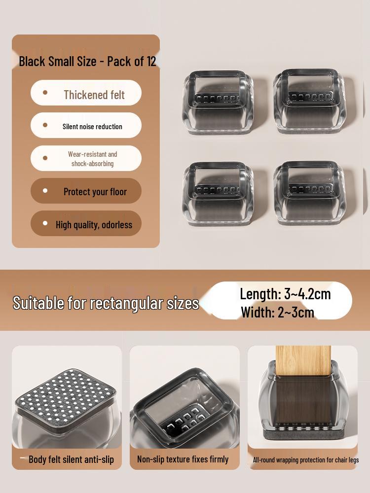 Anti-Slip Silicone Table & Chair Leg Pads - Wear-Resistant Protection for Dining Furniture
