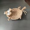 1Pc Cute Handmade Crochet Squirrel Coaster Heat Resistant Table Mat for Home Dining Party Decor Holiday Table Setting Ideal Gift Cup Holders 5