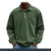 New Men's Casual Versatile Long-sleeved Button-down Collar Shirt Polo Shirt
