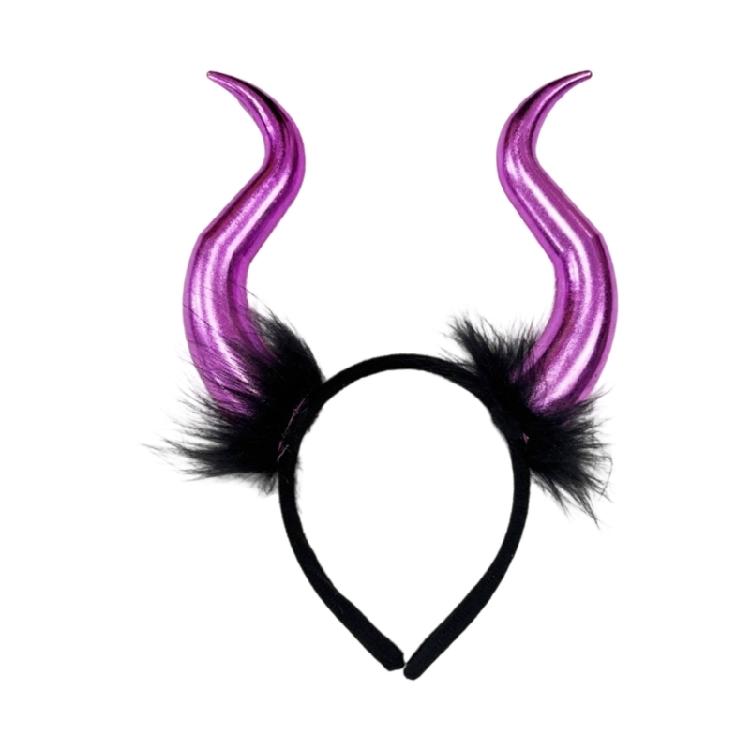 Contemporary Devil Horn Headpiece Comfortable Cosutme Headbands For Theatrical Performances Cosplay Enthusiasts