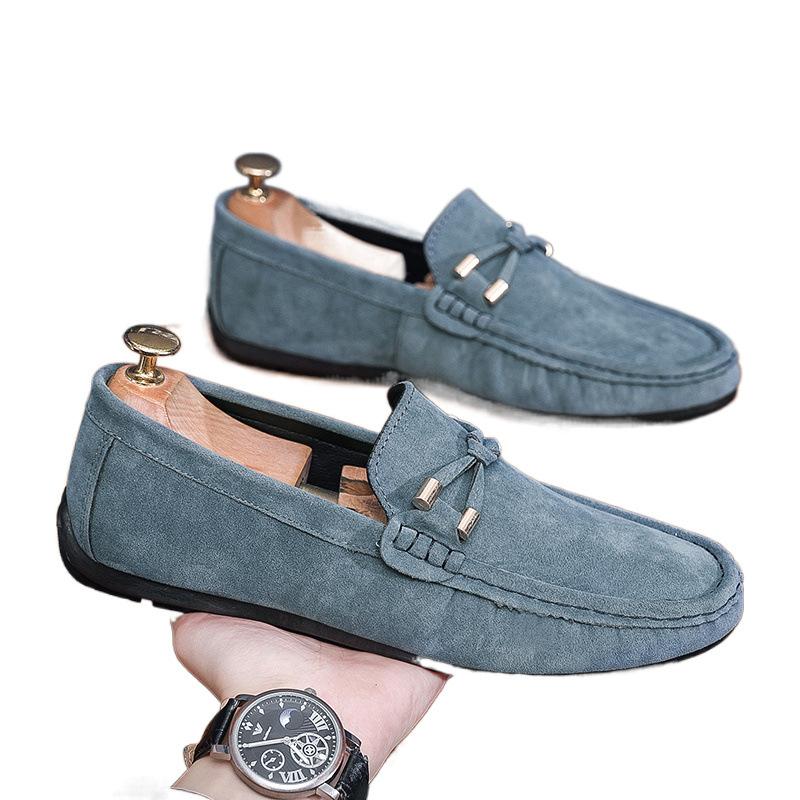 Doudou shoes summer new matte suede lazy small leather shoes loafer driving shoes