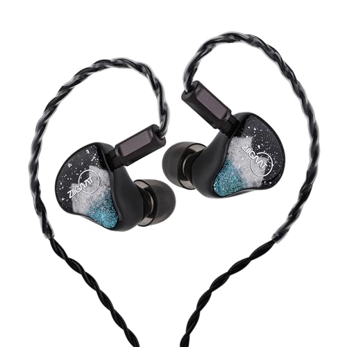 Linsoul ZiiGaat Horizon In-Ear Monitors, 1DD+2BA+2 Planar, HiFi Wired Earphones, Studio-Grade, for Musicians and Audiophiles, Natural and Balanced Tun