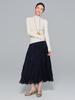 Velvet Hollow Hem A-line Cake Skirt - Women's Slimming Autumn/Winter 2025