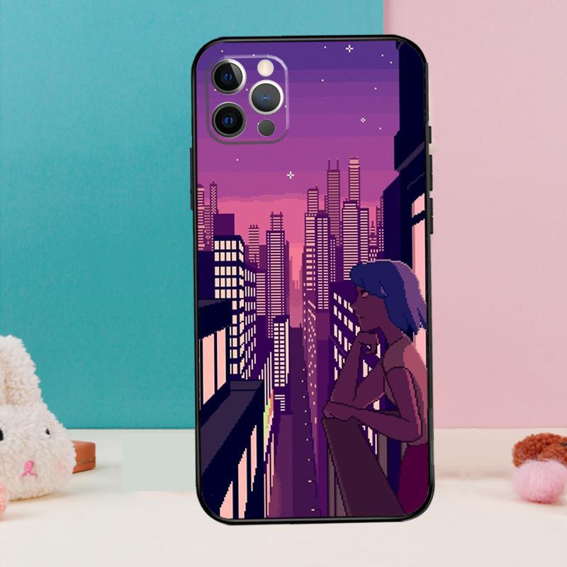 ART PIXEL AESTHETIC INDIE GEEK Phone Case For iPhone 17 Air 16 15 13 12 11 14 Pro Max 12 13 Mini 15 16 Plus 16e Cover Coque