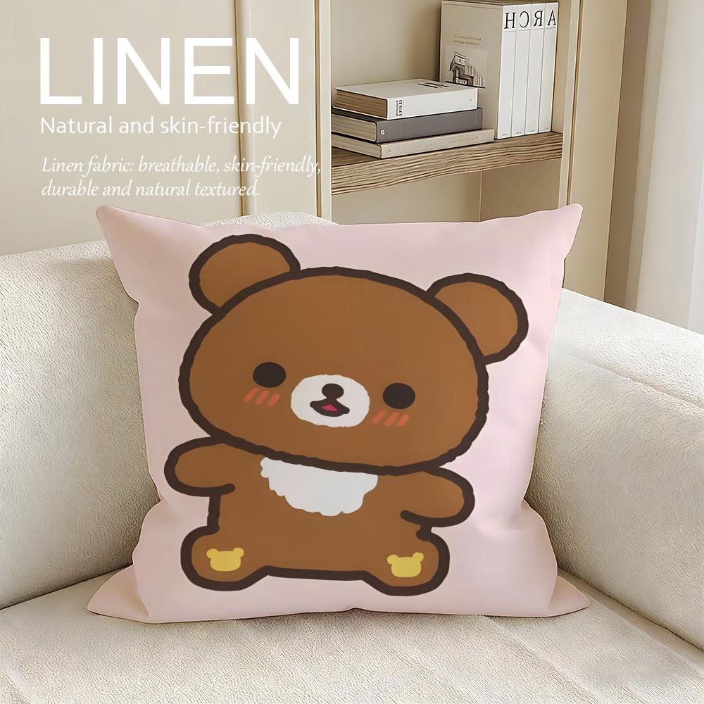 Cute Rilakkuma Cushion Cover Pillowcase Set Pcs x x Breathable Washable Sofa Cushion Cover