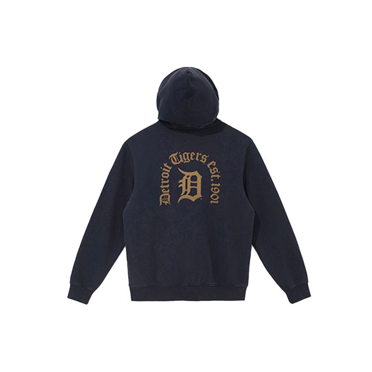 New Era MLB Series Detroit Tigers Solid Color Pullover Hoodie Unisex hoodies Navy-Blue 12715345