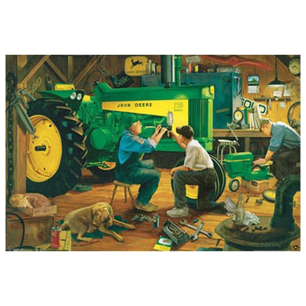 Vintage Machine Tractor Farm Metal Tin Sign Plate Pub Bar Decor Shabby Chic Plaque Retro Green Tractor Wall Decor Poster 30x20cm