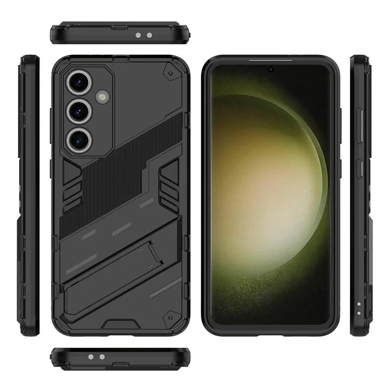 For Samsung Galaxy S24 FE 5G Case Car Magnetic Holder Armor Phone Cover For Sumsung S24FE S 24 FE 24FE 5G Soft Frame Coques