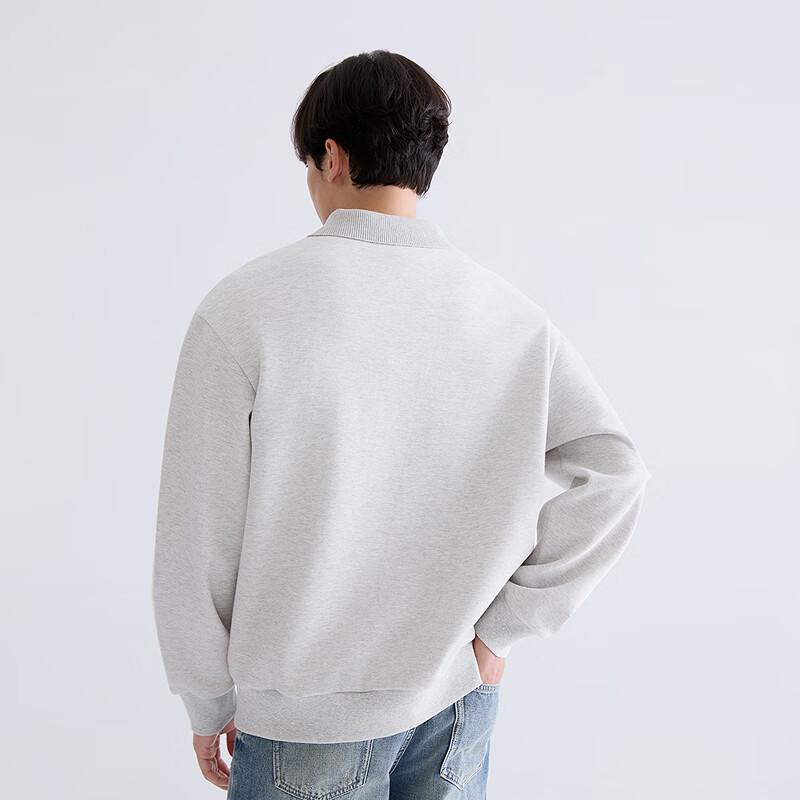 GXG Men's Color-Block Lapel Sweatshirt