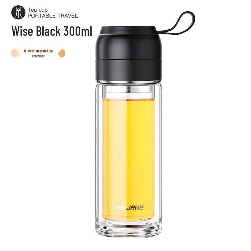 SX Double-Layer Glass Tea Infuser Bottle