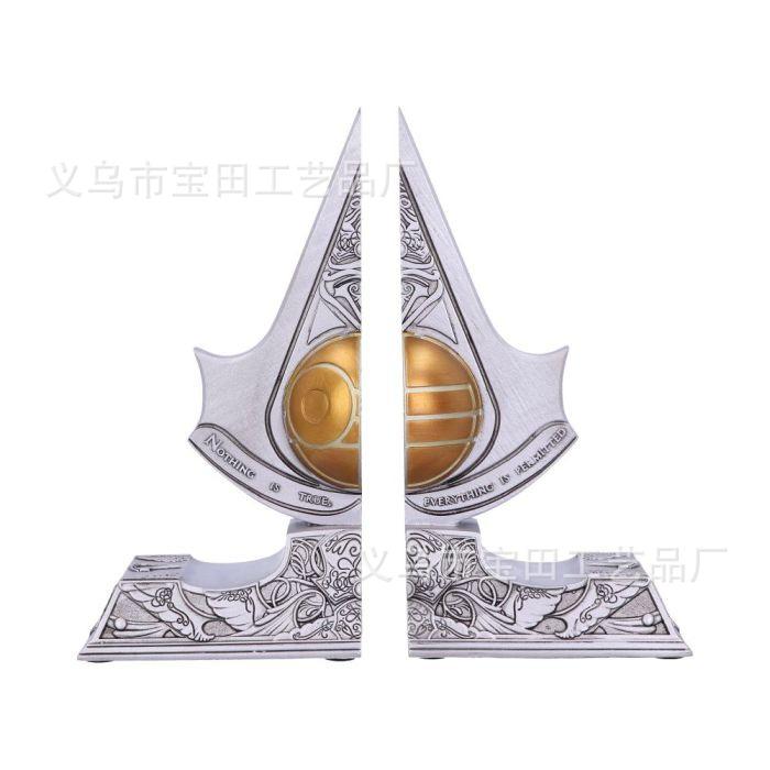 New Resin Statue Ornament Assassin's Creed Thorn Blade Bookend Decoration Home Bookcase Desktop Bookend Decoration