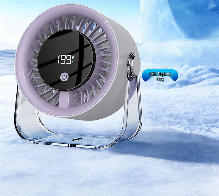 High-Speed Turbo Rechargeable Wall-Mounted/Desktop Fan for Kitchen & Outdoor Use