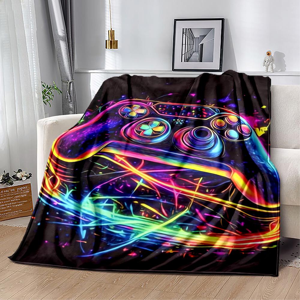 1pc Game Controller Blanket Comfortable Soft Lightweight Multi Seasonal Use for Travel Camping Picnics Sofa Office Bed Living Room Gift for Friends