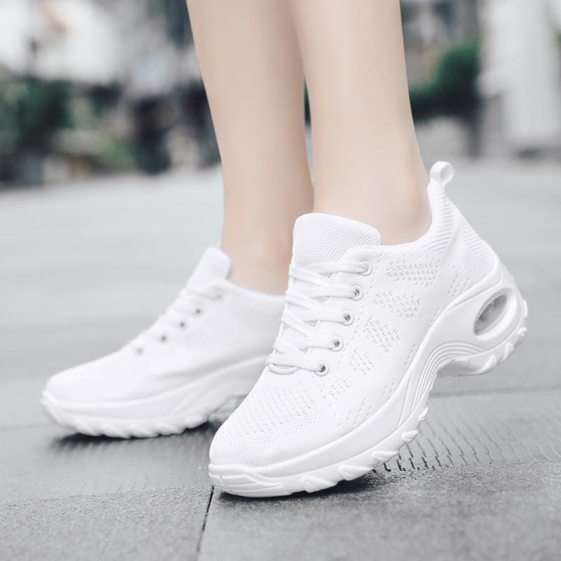 Team performance dance shoes soft sole platform square dance shoes ghost step dance shoes white dance shoes 35