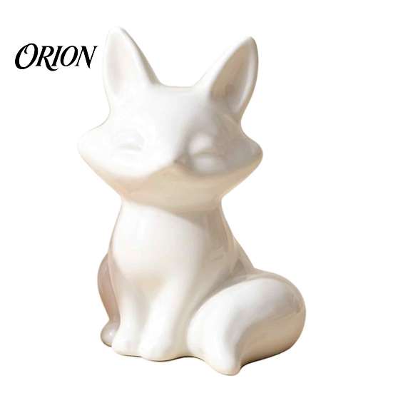 Luxury Home Accessories Ceramic Animal Figurine, Modern Minimalist Swan Fox Statue for Artistic Sculpture Wedding Cake Topper, Living Room,