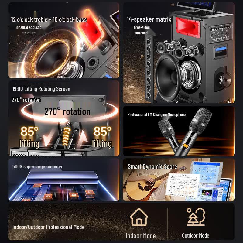 SAST SW-39D Portable KTV & Live Stream Trolley Speaker (CN version)
