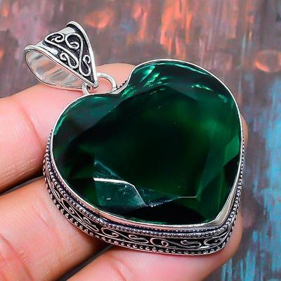 Fantastico ciondolo con gioielli fatti a mano in argento sterling 925 con pietra preziosa cromata diopside