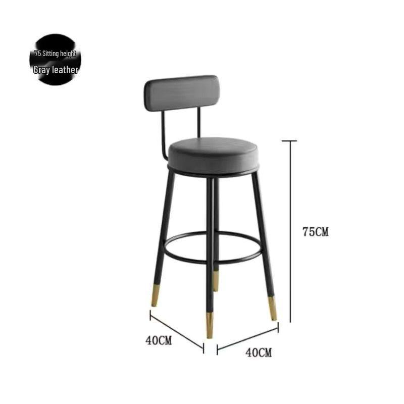 Nordic Modern High Backrest Bar Stool for Home & Coffee Shop