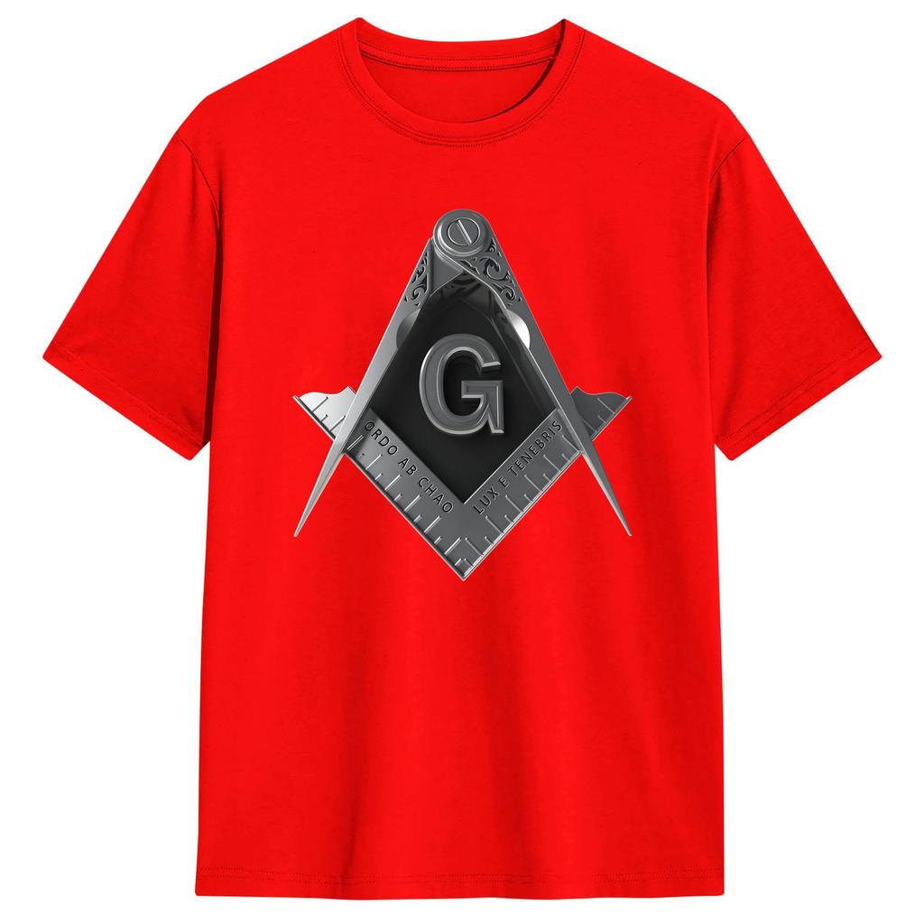 Masonic Mason Freemasonry TShirt Summer  Funny TShirts  Cotton Hip Hop Tshirt For Unisex Casual Tees