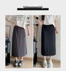 High-Waist Slimming A-Line Skirt: Spring/Summer 2025 Women's Suit with Slit, Mid-Length