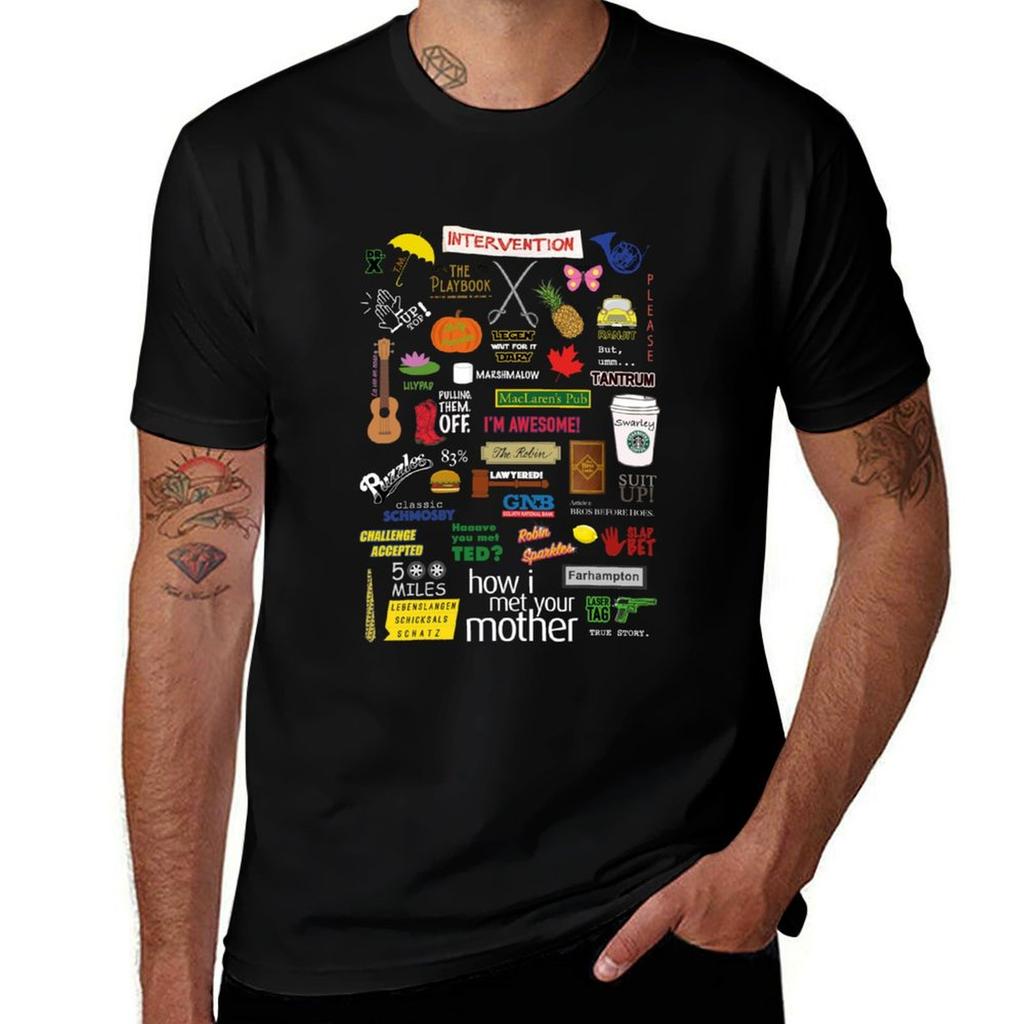 How I Met Your Mother HIMYM Serie TV Collage Maglietta Running Palestra Manica Corta Maglietta Sportiva