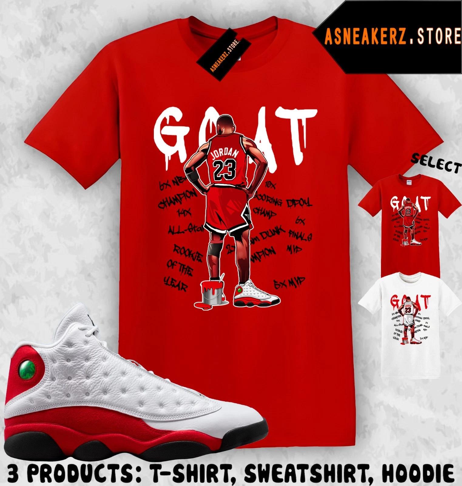 Tee Shirt Matching AJ 13 Chicago 2026 To Match Sneaker MJ Goat T shirt S