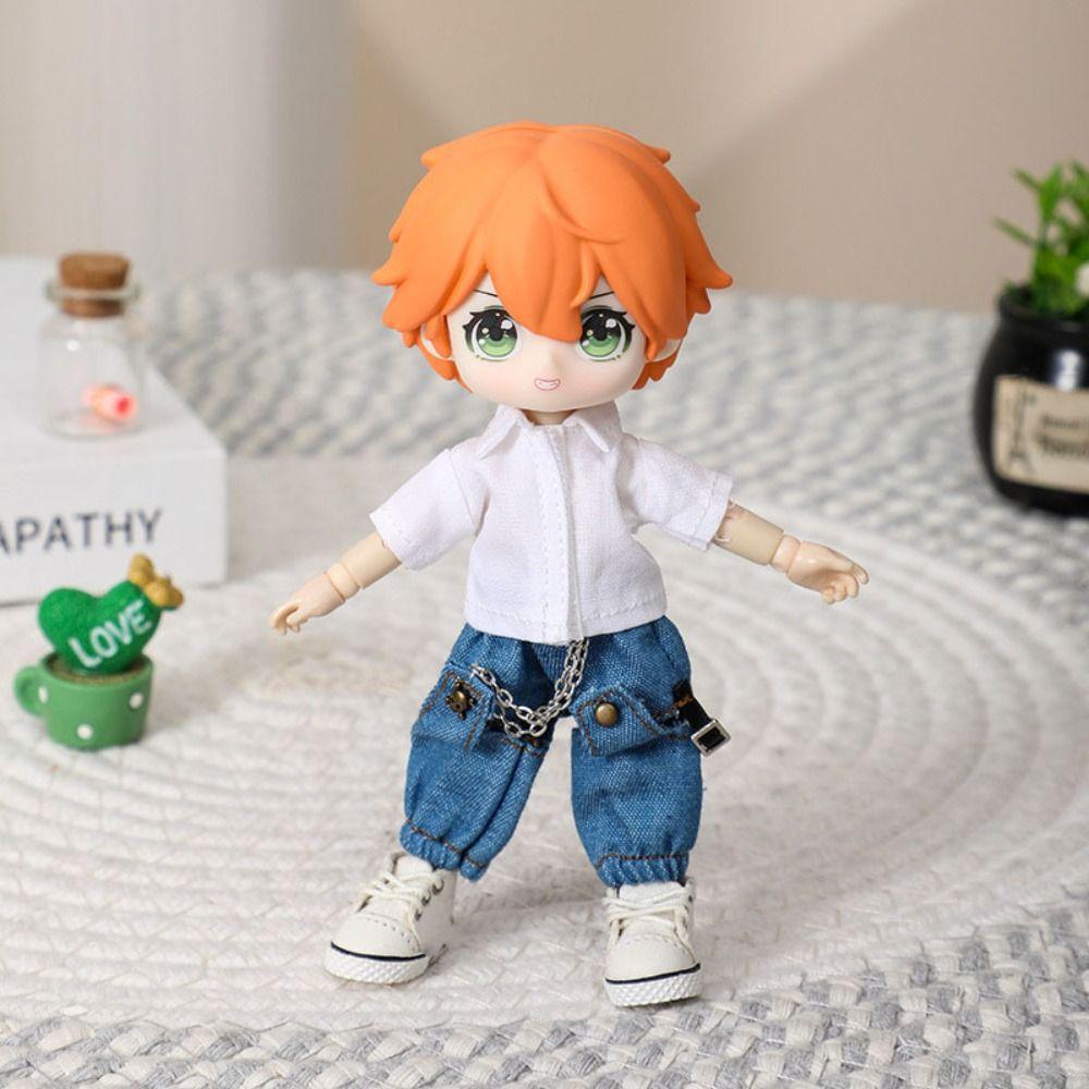 8 Styles Doll Shirt Leggings White Doll T-shirt Tops  1/11 Ob11 Dolls/1/12 Bjd Dolls