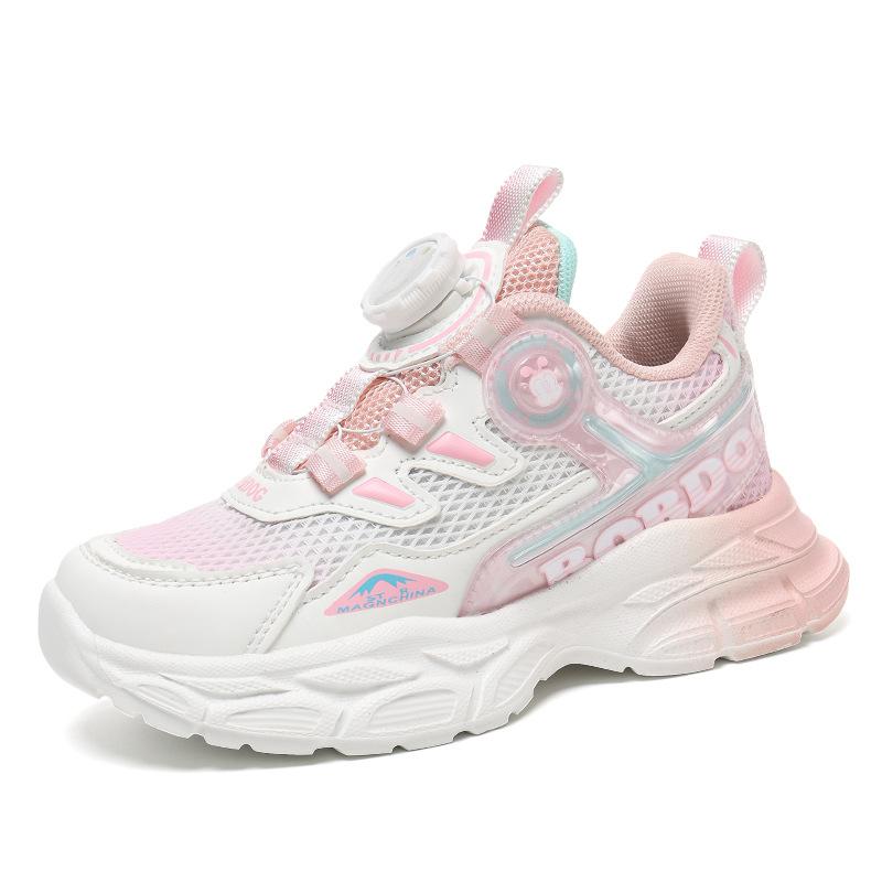Girls' sports shoes 2025 spring and autumn new children's shoes boys' fashion soft sole non-slip medium and older children's breathable dad shoes