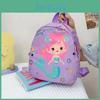 Dinosaur Mermaid Cat Shark Patterns Backpack Breathable Nylon Shoulder Straps