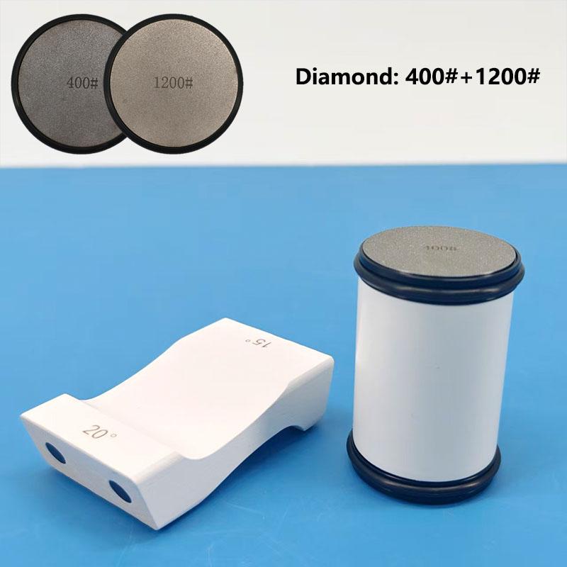 

Роликова точилка для ножів для ножів з прямим лезом, Набір для заточування ножів з магнітним кутом 15° і 20° для кухонних ножів Точильний камінь As Photos