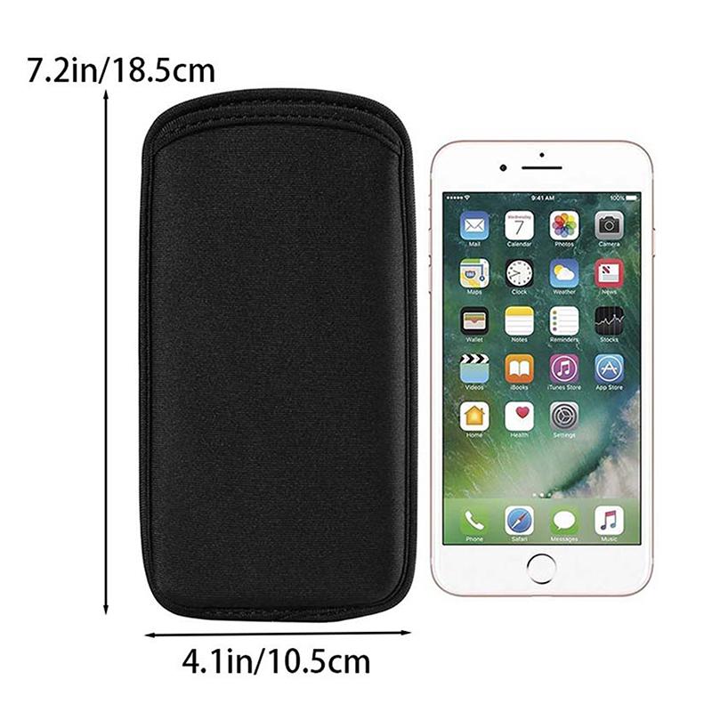 

Direct-Insert Neoprene Waterproof Phone Pouch (6.3-7.2 ) Shockproof Scratch-Resistant чорний