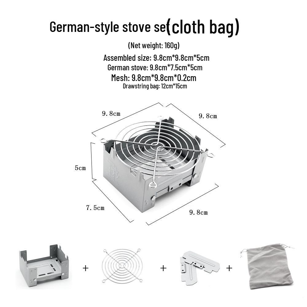 Foldable German Solid Alcohol Camping Stove