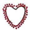 Valentine Candle Rings Wreaths Heart Berries Candle Holders Mini Wreaths for Party Wedding Window Table Centerpieces